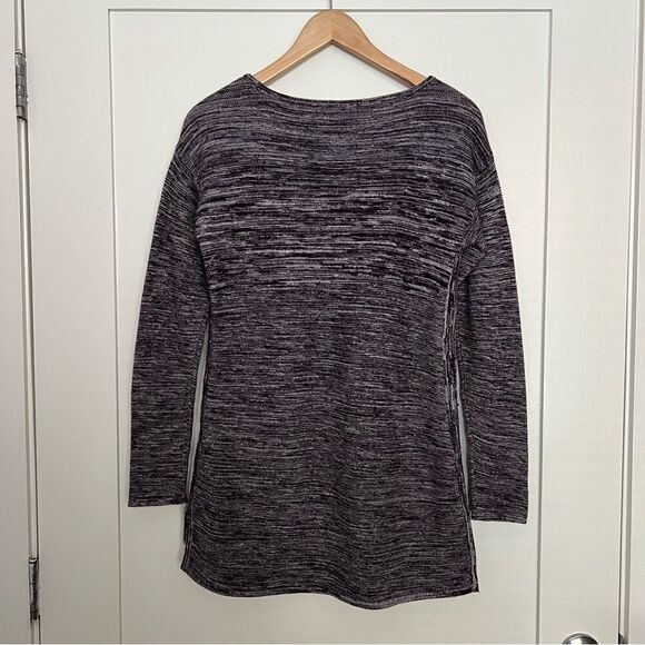 Ellen Tracy Sweater Top Womens Medium Purple Knit Long Sleeve Boat Neck Pullover - Picture 7 of 12